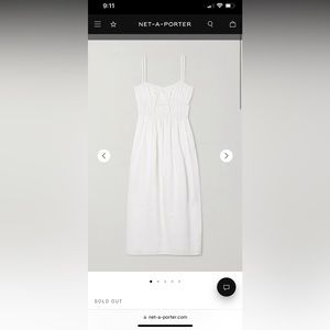Faithful the brand Francesca white linen midi dress